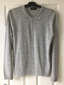Mens Jumper Size Medium Grey Lightweight MAN boohoo - Picture 1 of 7