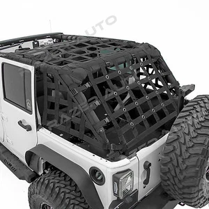 Off Road 2 Door Black Cargo Net System Restraint Net for 07-17 Jeep Wrangler JK - Picture 1 of 2