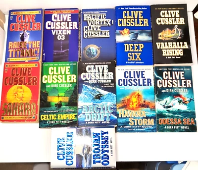 Dirk Pitt Clive Cussler Book 3 4 6 7 11 16 17 20 23-25 Mystery Thriller 11x Foto 1 de 4