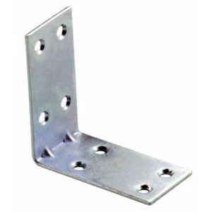 Piastrina per Giunzione Angolare in Acciaio Zincato mis. 6x6cm larg. 30 mm 50 pz - Foto 1 di 1