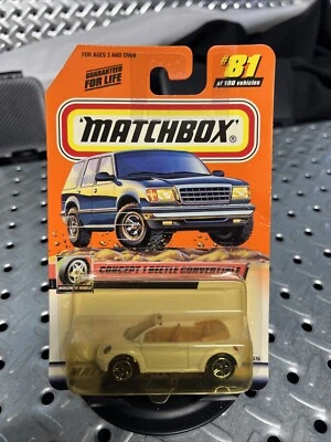 2000 Matchbox #81 - Worldwide Wheels - Concept 1 Beetle Convertible NIP TH LOGO - Image 1 of 4