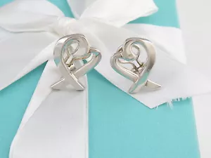 Pendientes con clip para corazón Tiffany & Co de plata grandes Picasso amante - Imagen 1 de 8