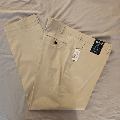 Pantalones de vestir Murano Alex Fit para hombre 42 x 30 piedra clara frente plano ajustados nuevos con etiquetas L466 Foto 1 de 3