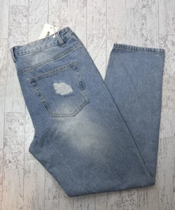 aHaBiKas Denim Distressed Jeans, Men's Size 38, NWT - Picture 1 of 8