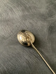 SOLID SILVER GILT ARTS & CRAFTS PICTURE BACK SPOON ADIE BROS B’HAM 1960 - Picture 1 of 9