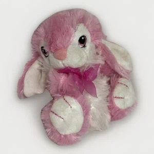 Dan Dee Collectors Choice 7" Pink Easter Bunny Soft Plush Stuffed Animal Bow - Picture 1 of 9
