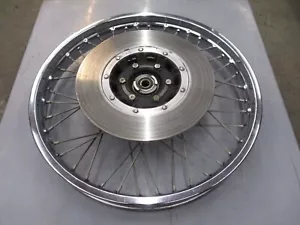 1973-74 KAWASAKI Z1 900 FRONT WHEEL RIM HUB ROTOR TAKASAGO 303 3H - Bild 1 von 15