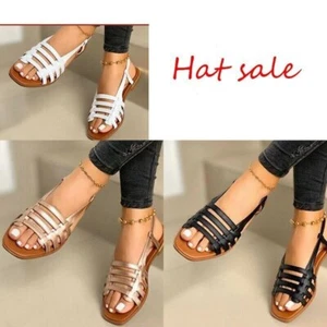 Damen Sandalen Bequeme Hausschuhe Orthopädische Peep Toe Offener Schuhe Sommer~ - Bild 1 von 12