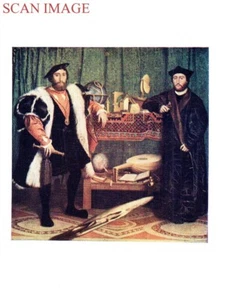 HOLBEIN Druck 1910 "Die Botschafter" Original Antik Kunstplatte 716/53 - Bild 1 von 3