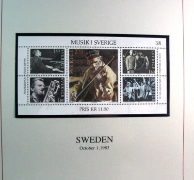 Suecia Souvenir Partitura Extranjera Día Mundial de la Música MNH H330 Foto 1 de 2