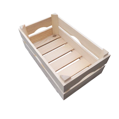 Wooden Crate, 34 cm Long, Made of Natural Pine Wood - Image 1 of 3