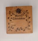 VINTAGE 1987 PSX F-078 CHRISTMAS GIFT TAGS WOOD MOUNTED RUBBER STAMP MADE IN USA
