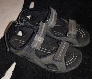 Ecco boys sandals leather Black Shoes Size 32 UK 13 - Picture 1 of 8