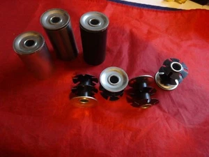 (4) STAR METAL INSERT CASTER SOCKET TUBING 1-1/2" 7/16" CENTER HOLE - Picture 1 of 4