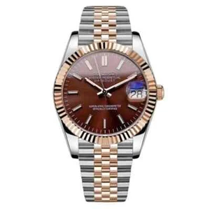 Seiko Mod ,,DateJust“ - Silver/Rose - (Chocolate Dial), Sapphire Crystal (NH35) - Bild 1 von 6