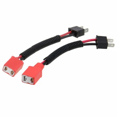 2Pcs H7 Headlight Bulb Ceramic Socket Plug Connector Wiring Harness - Image 1 of 4