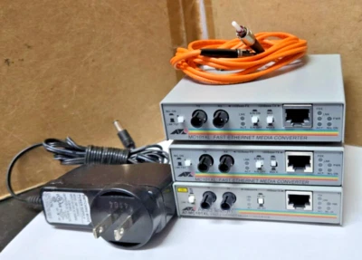 3 pcs Allied Telesyn International Model: AT-MC101XL Media Converter w/1 power - Image 1 of 4