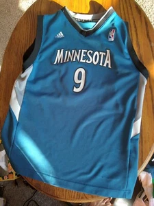 Ricky Rubio Minnesota Timberwolves NBA Basketball Jersey Boys Sz L (14-16) - Picture 1 of 4