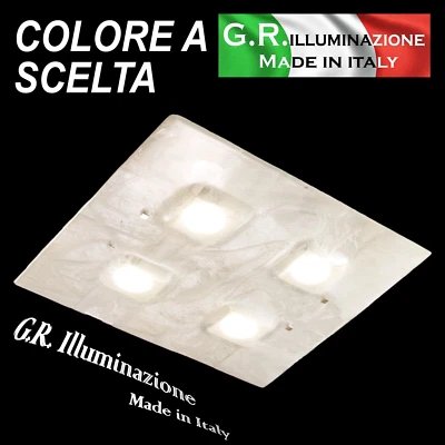 PLAFONIERA MODERNA A LED 4 LUCI Ø58 LAMPADARIO VETRO BAGNO CAMERA DA LETTO Lido - Immagine 1 di 4