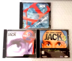 Vintage YOU DON'T KNOW JACK CD-Rom PC Games XL 1.0 2 and 3 For Windows - Picture 1 of 4