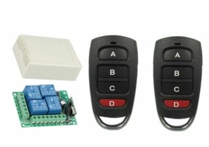 RICEVENTE 4 CH CANALI 220 V VOLT + 2 TELECOMANDI 433 MHZ CANCELLI SERRANDE LUCI - Foto 1 di 11