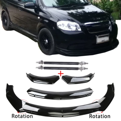For Chevrolet Aveo Front Bumper Lip Part Accessories Splitter Spoiler Bod Kits Foto 1 de 4