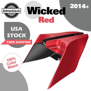 Panel de cubierta lateral extendido extendido Advanblack Wicked rojo CVO para más de 14 Harley - Imagen 1 de 12