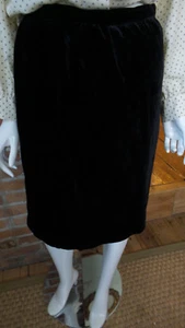 Valentino Boutique Samtrock schwarz seitlicher Reißverschluss asymmetrisch gefüttert Größe 14 - Bild 1 von 8