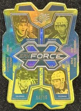 2022-23 UD SPX FORCE SAKIC BOURQUE MACKINNON MAKAR GOLD #D 14/15 *AVALANCHE*