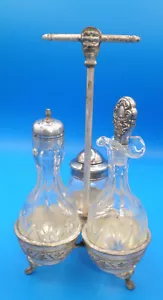 Victorian breakfast castor caster bottle set silver plate - Picture 1 of 5