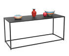 Couchtisch Schwarz Metall Eckig 110x50x40 cm Beistelltisch Wohnzimmer Tisch