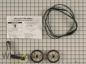 Whirlpool WED4800XQ3 Genuine Dryer Rollers Belt Pulley Kit - Picture 1 of 2