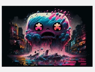 Consola de Videojuegos Invadida Chris Boyle Edición Limitada Firmada Fuera de Uso Impresión Giclee Rosa 27/50 Foto 1 de 4