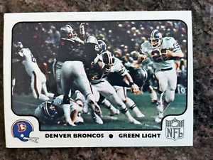 1977 FLEER TEAM ACTION GREEN LIGHT (OFFENSE) DENVER BRONCOS #9 - Picture 1 of 3