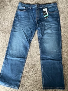 Next Mens Blue Denim Stretch Loose Fit Jeans Size 40S 40 Short Zip Fly Brand New - Picture 1 of 3