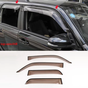 Black Window Visor Vent Shades Sun Rain Guard 4pcs For Toyota 4Runner 2014-2019 - Picture 1 of 7