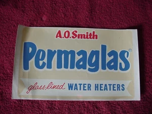 A.O.SMITH PERMAGLAS WATER HEATR DECAL NOS - Picture 1 of 3