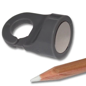 10 NEODYM POWER HAKEN ÖSEN MAGNETE D20x32 mm GRAU SILBER Haftkraft ca. 6 KG - Bild 1 von 2