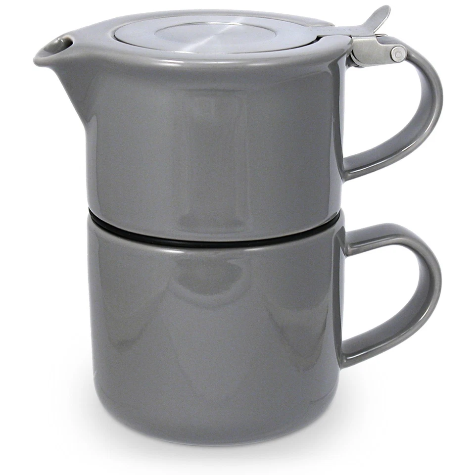 FORLIFE Tea for One with Infuser 14 ounces, Gray, Ceramic - Image 1 of 1