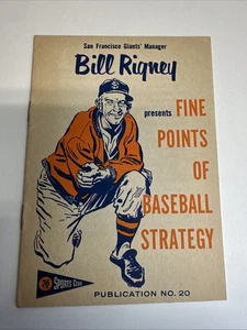 1958 Union Oil Bill Rigney Giants Fine Points of Baseball Strategy Book Programma - Foto 1 di 4