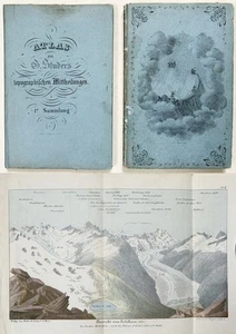 Alpinistik / Studer - Die Eiswüsten und Hochalpen Canton Bern 1843 Atlas Alpen - Bild 1 von 3