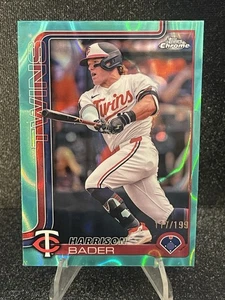 Harrison Bader 2025 Topps Chrome #62 Aqua Lava Refractor /199 🔥 - Picture 1 of 2