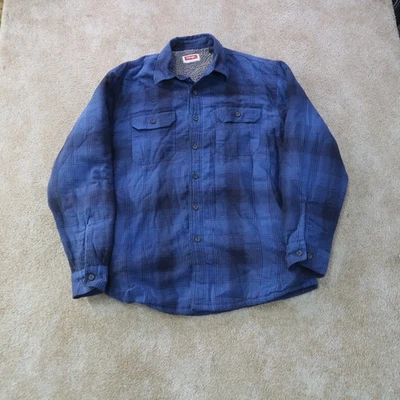 Мужская флисовая фланелевая рубашка куртка Wrangler большая клетчатая рабочая одежда - Изображение 1 из 4