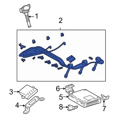 For Toyota Tacoma 1995-2004 Toyota 1903762050 Spark Plug Wire Set — 第 1/2 张图片
