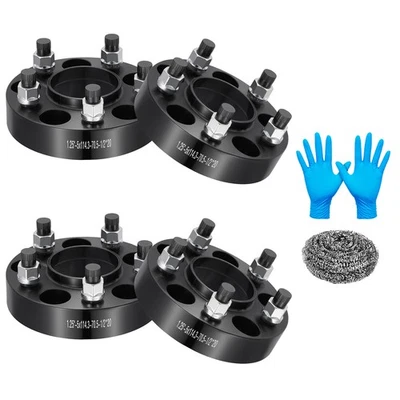 4pcs 1.25" 5x4.5 Hubcentric Wheel Spacers 1/2"x20 For Ford Mustang Mazda B2500 Foto 1 de 4