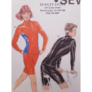 Kwik Sew 1733 Sewing Pattern W Padded Bike Shorts & Cycling Top Bust 31.5-38.5" - Picture 1 of 8