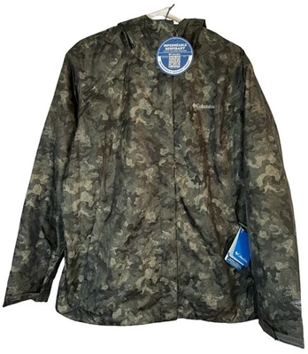 NUEVO CON ETIQUETAS $100 Columbia Verde Ejército Arcadia Chaqueta Camuflada Mujer XL Impermeable Transpirable Foto 1 de 4
