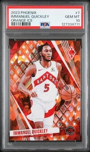 PSA 10 Immanuel Quickley 2023 Panini Phoenix #7 Orange Ice /249 Raptors - Picture 1 of 2