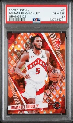 PSA 10 Immanuel Quickley 2023 Panini Phoenix #7 Orange Ice /249 Raptors - Image 1 of 2