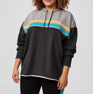 Torrid Everyday Fleece Colorblock Active Hoodie Plus Size 3 3X Sweatshirt New - Picture 1 of 13